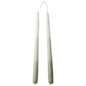 Kronelys - Grønn - 2stk - Ø2 x 30 cm - www.frokenfraken.se