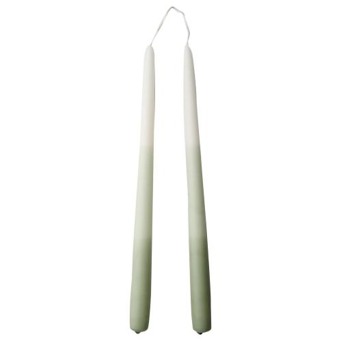 Kronelys - Grønn - 2stk - Ø2 x 30 cm - www.frokenfraken.se