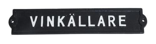 Skilt - Vinkjeller - 31,5 x 6 cm - www.frokenfraken.se