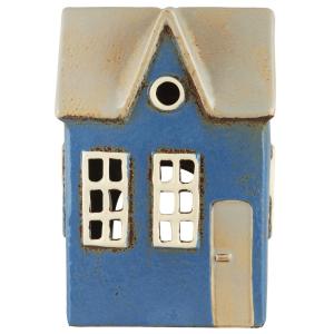 Lyslykt - Hus - Nyhavn - Blå - 17 cm - www.frokenfraken.se