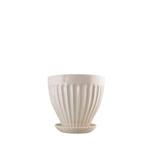 Krukke Anna 17 cm Kremhvit - Ø17 x H15 cm - www.frokenfraken.se