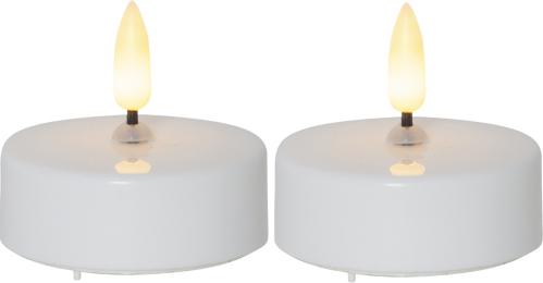 Batterilys - Votivlys 5 cm - Flamme - 2 stk - www.frokenfraken.se