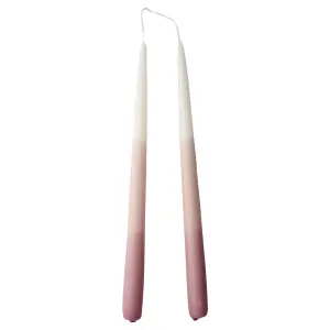 Kronelys - Rosa - 2stk - Ø2 x 30 cm - www.frokenfraken.se