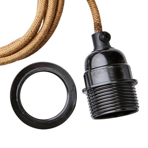 Lampeskjøt - Brun tekstil - 200 cm - www.frokenfraken.se