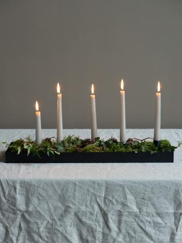 Bordslysestake - Sund - 5 lys magnet - svart - 60 cm - www.frokenfraken.se