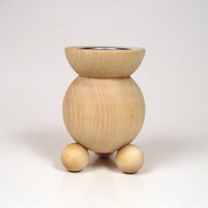 Kulljusstake i tre - Blocklys - Gammeldags Julepynt - Ø9 x 13 cm - www.frokenfraken.se