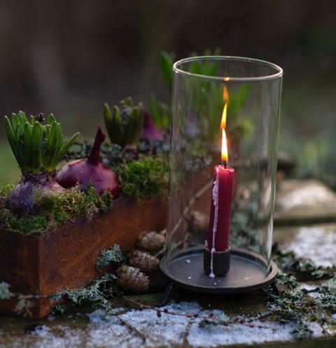 Lysstake - Med Glass - 22 x Ø10 cm - www.frokenfraken.se
