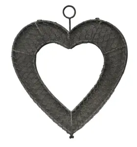 Krans i hønsenetting - Hjerte - 39 x 30 cm - www.frokenfraken.se