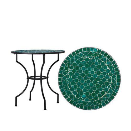 Trädgårdsbord - Grønn Mosaikk - Jern - Ø70 x 72 cm - www.frokenfraken.se