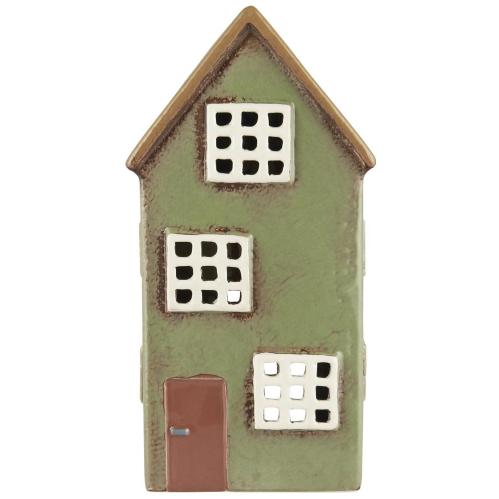 Lyslykt - Hus - Nyhavn - Grønn - 21,5 cm - www.frokenfraken.se