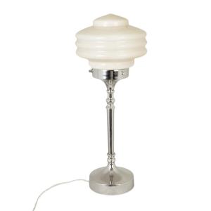 Bordslampe - Valter - Nikkel/Opal Hvit - Ø20 x 56 cm - www.frokenfraken.se