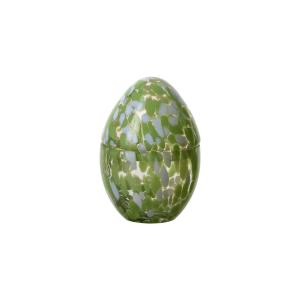 Påskeegg - Skål med lokk - Glass Grønn - Ø9 x 13 cm - www.frokenfraken.se