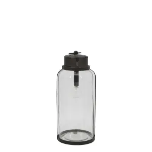 Fransk låve lykt med lyspære og timer – 30 x Ø12 cm - www.frokenfraken.se
