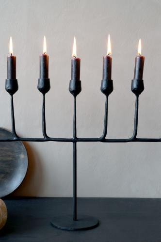 Lysstake - Jern - 9 lys - 33 x 57,5 cm - www.frokenfraken.se