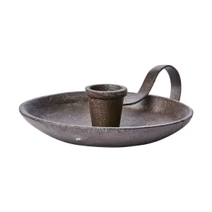 Lysstake - Kammerlysstake - Svart/brun - Ø20 x 5 cm - www.frokenfraken.se