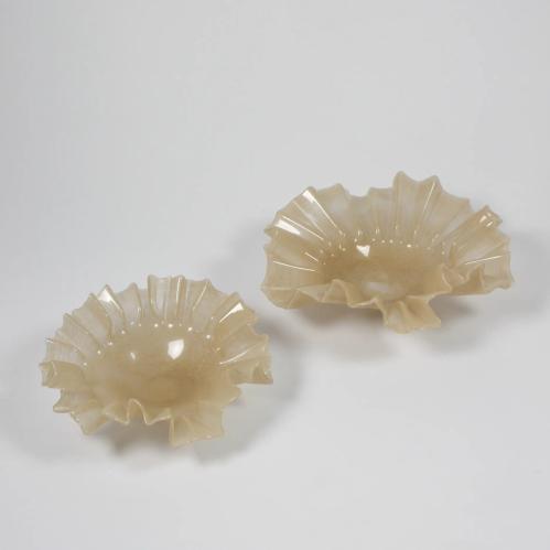 Fat/Skål - Loa - Beige - Glass - Ø32 cm - www.frokenfraken.se