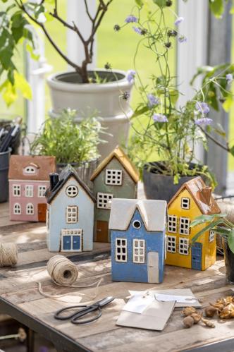 Lyslykt - Hus - Nyhavn - Grønn - 21,5 cm - www.frokenfraken.se