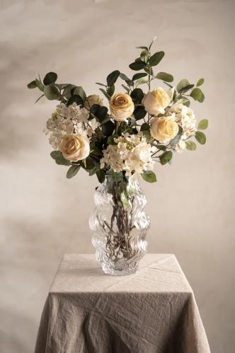 Bukett - Hortensia/Ros/Eucalyptus - www.frokenfraken.se