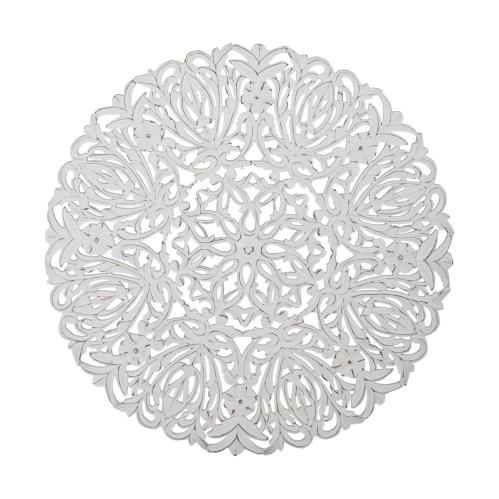 Tempeltavla - Veggdekorasjon - Hvit - Ø90 x 2 cm - www.frokenfraken.se