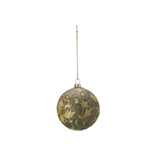 Julekule – Grønn - 1 Stk - Ø8 cm - www.frokenfraken.se
