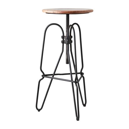 Krakk - Barkrakk - Tre Brun - Justerbar høyde - Ø36 x 66 cm - www.frokenfraken.se