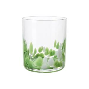 Drinker Glass - Dot - Klar/grønn - Ø8 x 9 cm - www.frokenfraken.se