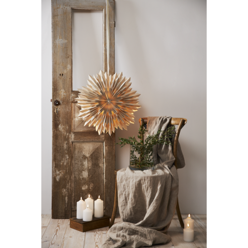 Adventsstjerne - Papir Ice - 50 cm - www.frokenfraken.se