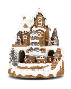 Lanterne – Pepperkakeby – LED – 19 x 23 cm - www.frokenfraken.se