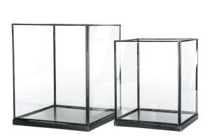 Lyslykt - Glasskube - Grafittgrå - 2 størrelser - www.frokenfraken.se