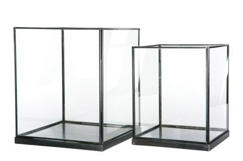 Lyslykt - Glasskube - Grafittgrå - 2 størrelser - www.frokenfraken.se