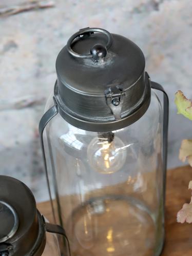 Fransk låve lykt med lyspære og timer – 30 x Ø12 cm - www.frokenfraken.se