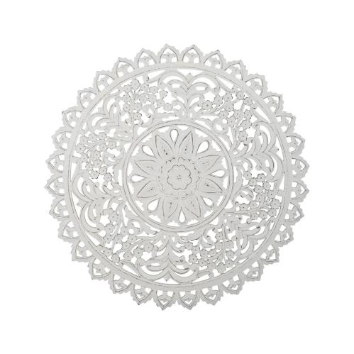 Tempeltavla - Veggdekorasjon - Hvit - Ø90 x 2 cm - www.frokenfraken.se