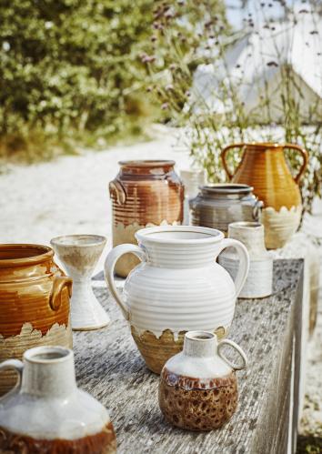 Vase med håndtak - Hvit - 18 x 22 cm - www.frokenfraken.se