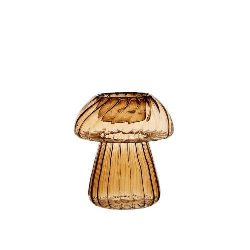 Lyslykt – Glass – Sopp – Stor – Ø11 x 12 cm - www.frokenfraken.se