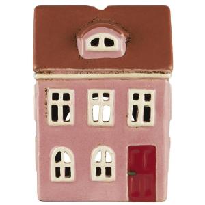Lyslykt - Hus - Nyhavn - Rosa - 15,5 cm - www.frokenfraken.se