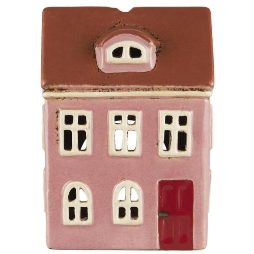 Lyslykt - Hus - Nyhavn - Rosa - 15,5 cm - www.frokenfraken.se