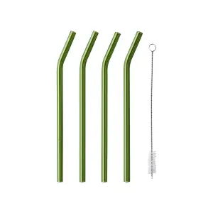 Sugrør - 4stk - Grønn - 20 cm - www.frokenfraken.se