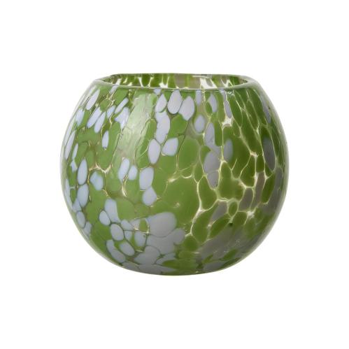 Varmelystholder - Dot - Grønn - Ø13 x 10 cm - www.frokenfraken.se