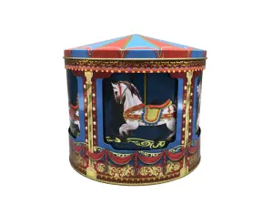 Speldåse - Metallboks - Karusellhest - Ø22 x 20 cm - www.frokenfraken.se