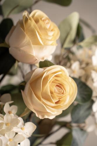 Bukett - Hortensia/Ros/Eucalyptus - www.frokenfraken.se