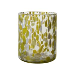 Varmelysholder - Dot - Gul - Ø10 x 12 cm - www.frokenfraken.se