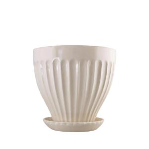 Krukke Anna 25 cm Kremhvit - Ø25 x H23 cm - www.frokenfraken.se