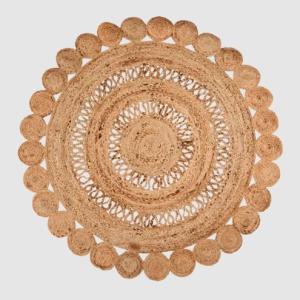 Teppe - Boho - Rundt Jute - Ø150 cm - www.frokenfraken.se