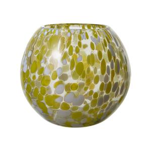 Varmelysholder - Dot - Gul - Ø15 x 13 cm - www.frokenfraken.se