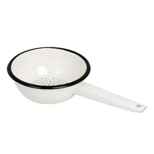 Durkslag Emils Emalj Offwhite - Ø 19 x 34 x 7 cm - www.frokenfraken.se