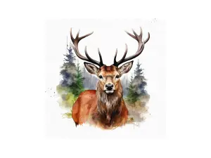 Serviett – Hjort – 33 x 33 cm - www.frokenfraken.se