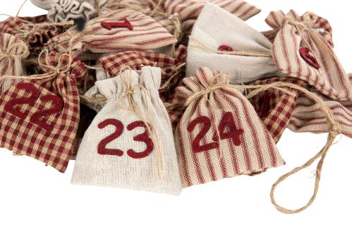 Adventskalender - Girlang 1-24 - Gammeldags - 180 cm - www.frokenfraken.se