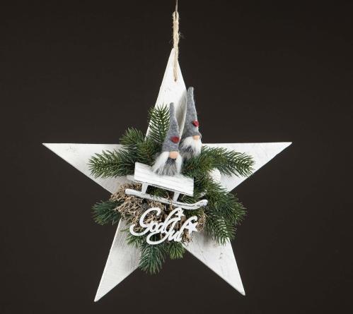 Tomtar på pinne - 2-pakning - Rød/Grå - 12 cm - www.frokenfraken.se