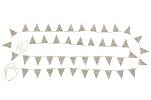 Vimpel - Girlang - Grå Filt - 5 m - www.frokenfraken.se