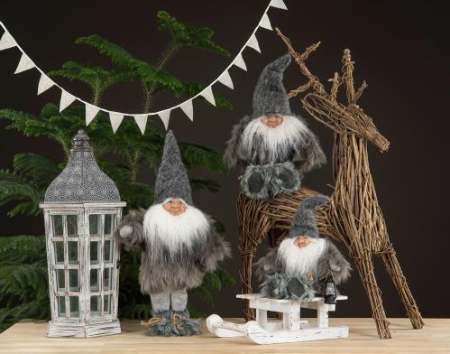 Vimpel - Girlang - Grå Filt - 5 m - www.frokenfraken.se